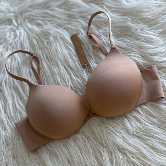 Skims Ultimate Push up Plunge Bra Clay Size 34B - Picture 2 of 6